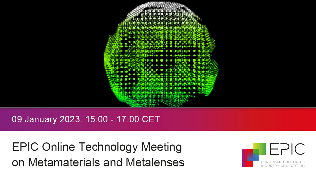 EPIC Online Technology Meeting on Metamaterials and Metalenses