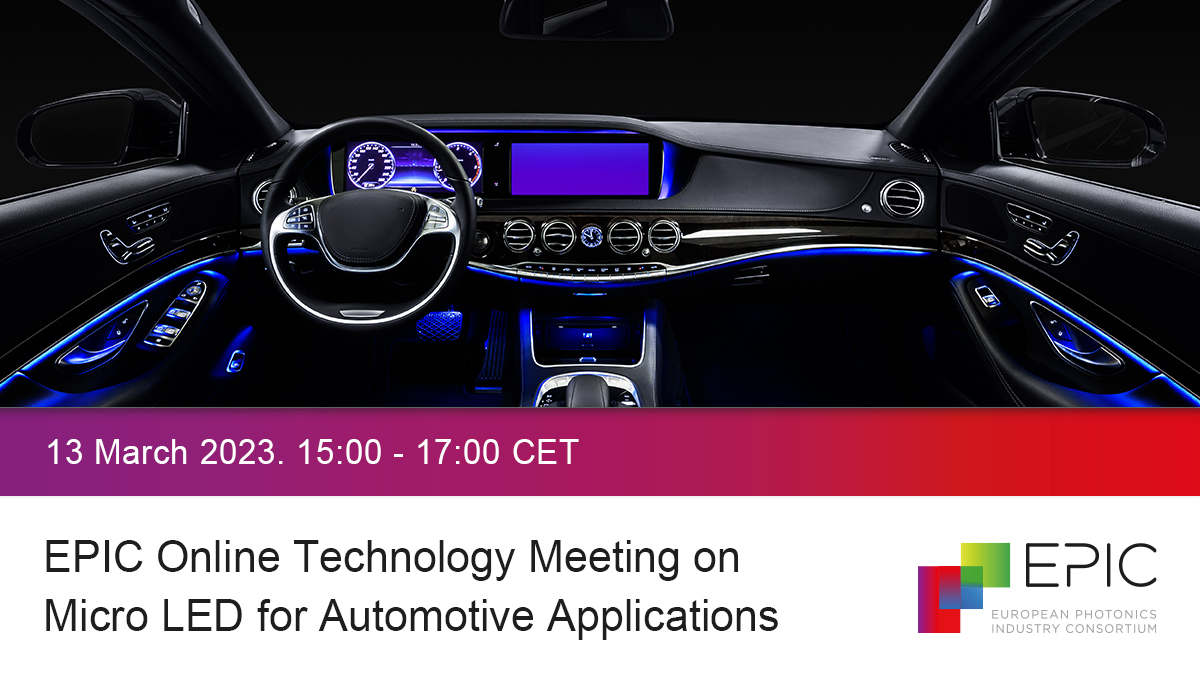 EPIC Online Technology Meeting on Micro LED for Automotive Applications