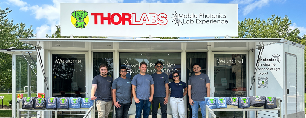 Picture of the team working on the Mobile Photonics Lab Experience, the initiative that aims to attract young talent in Photonics